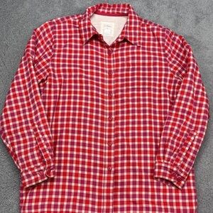 L.L. Bean fleece lined flannel long sleeve size medium